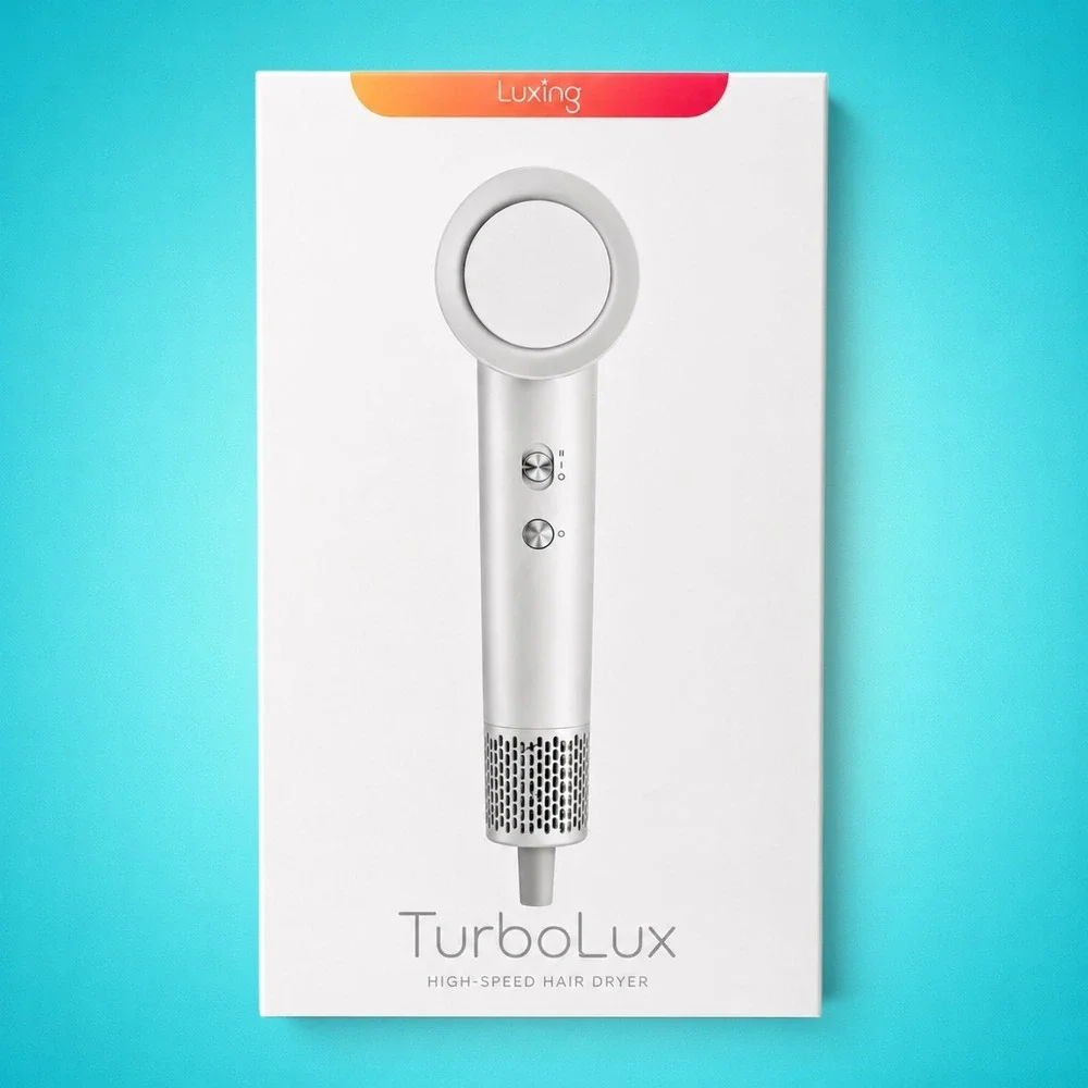 New TurboLux Ionic 200 Million Negative Ions 1500W Fast-Drying Hair Dryer